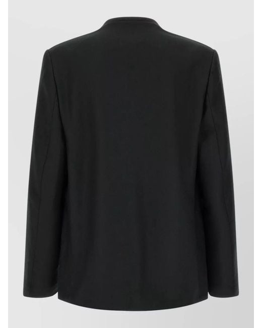 Maison Margiela Black Tailored Blazer Single Breasted Long Sleeves Notch Neckline for men