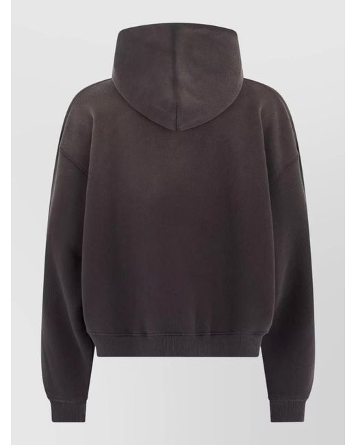 Represent Black Hooded Sweatshirt Embroidery Casual Sporty Style for men