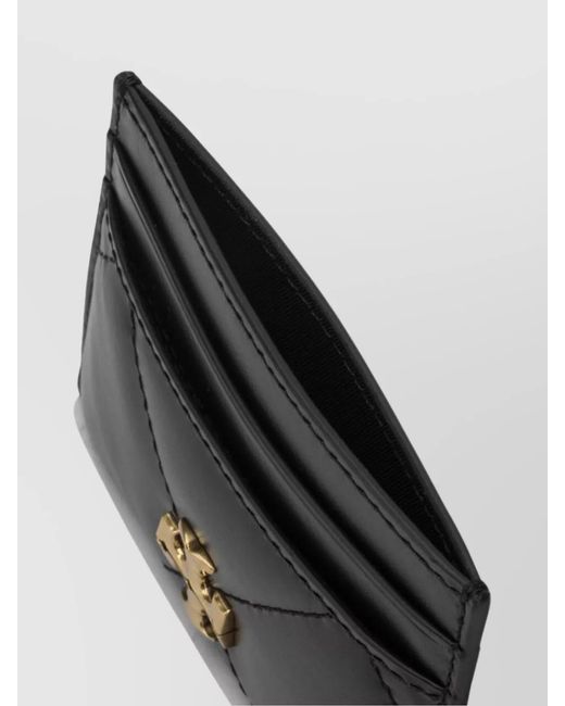 Tory Burch Black Quilted Leather Cardholder
