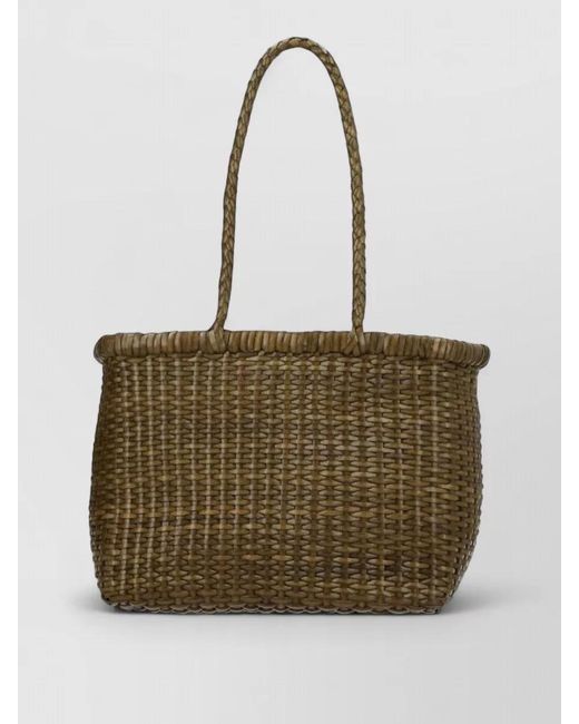 Dragon Diffusion Natural Beach Bag Dual Handles Rectangular Shape