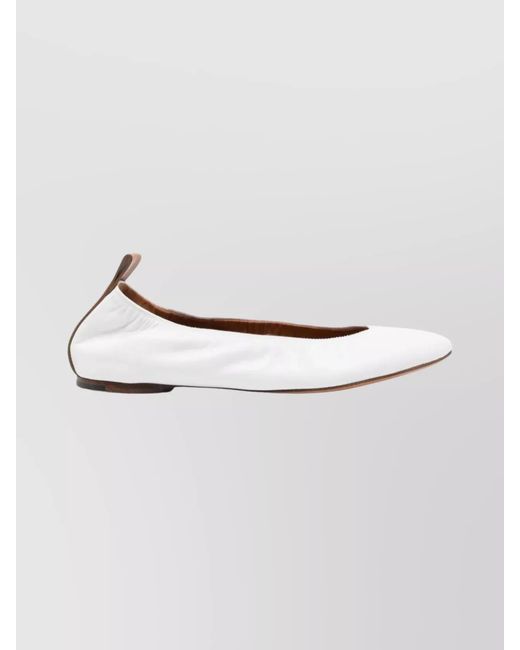 Lanvin Metallic Leather Ballerina Shoes