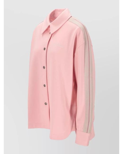 Palm Angels Pink Logo Track Shirt