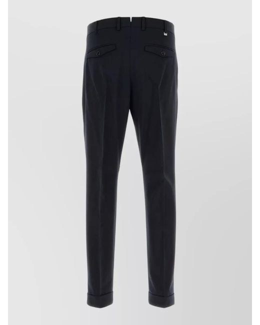 PT Torino Blue Stretch Wool Tailored Pant Belt Loops for men