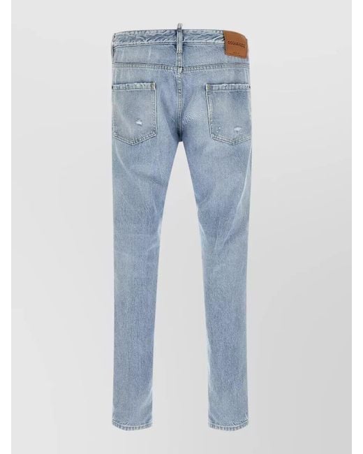 DSquared² Blue Denim Straight-Leg Jeans for men