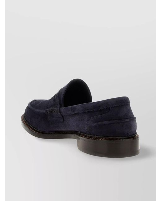 Tricker's Blue Leather Loafers for men