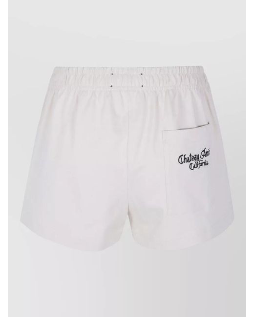 Amiri Natural Ma Chateau Logo Sweatshorts Back Pocket