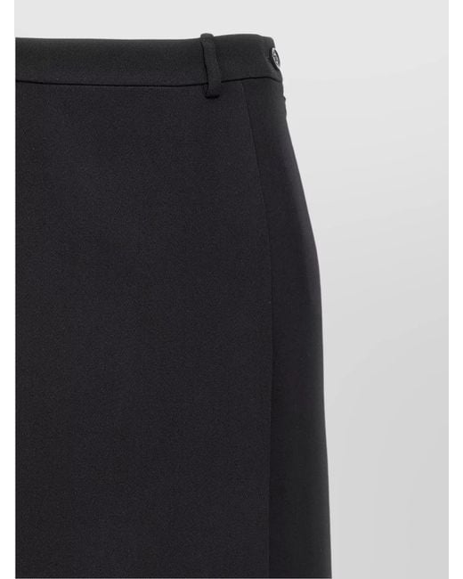 Balenciaga Black Wool High-Rise Tailored Maxi Skirt