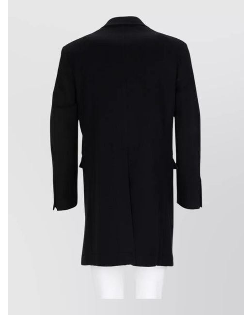 Colamarino Black Single Breasted Coat for men