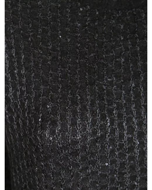 Herno Black Metallic Sequin Knit Jumper