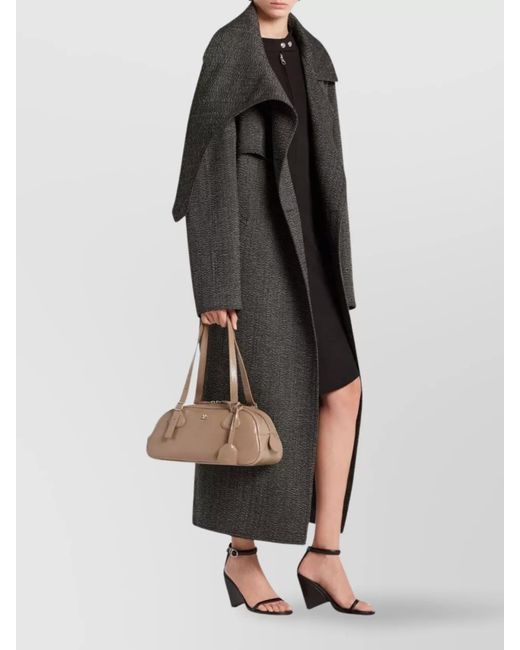 Courreges Natural Très Leather Shoulder Bag