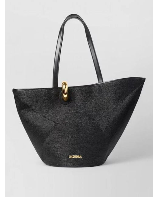 Jacquemus Black Le Bambola Nylon Tote Bag