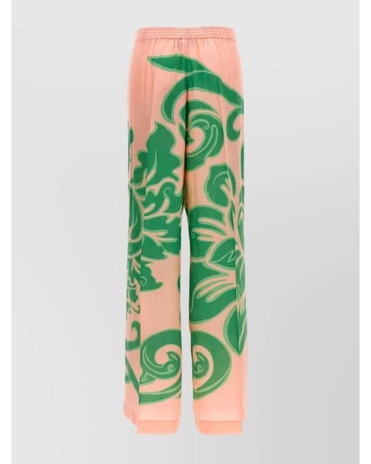 Etro Green Silk Pants