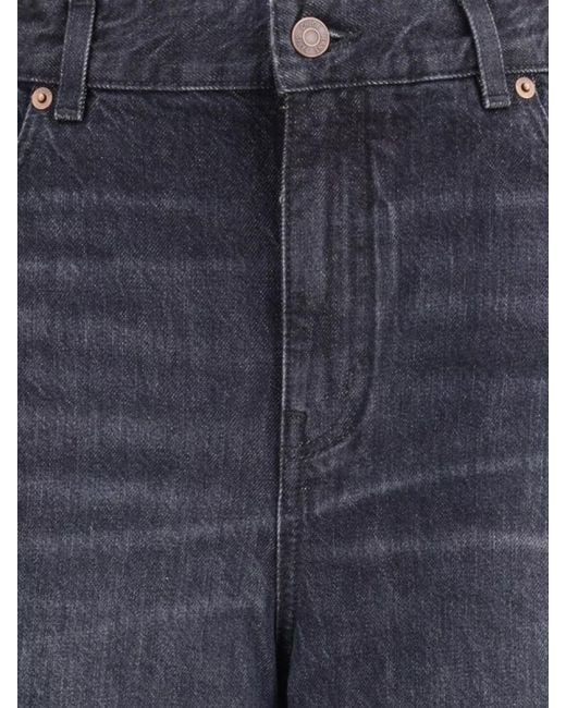 Chloé Blue Denim High-Rise Wide-Leg Trousers