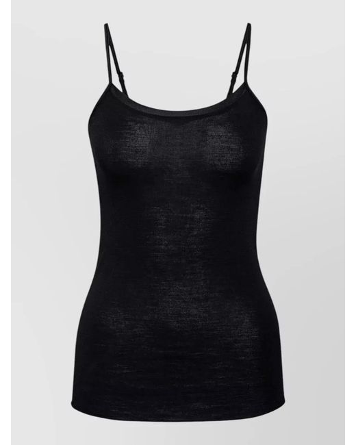 Calida Black Fitted Camisole Top Lightweight Spaghetti Straps