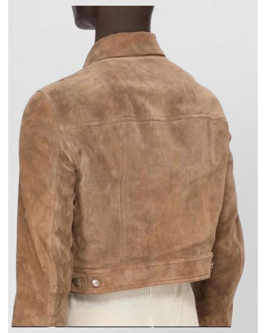 Rick Owens Natural Leather Cropped Coat for men