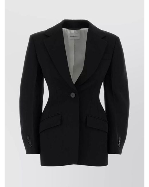 Givenchy Black Wool Single-Breasted Blazer