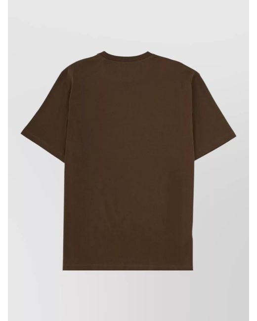 Paul Smith Brown Cotton Logo T-Shirt for men