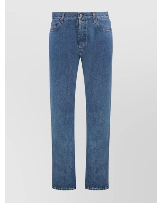 Burberry Blue Cotton Slim-Fit Jeans for men