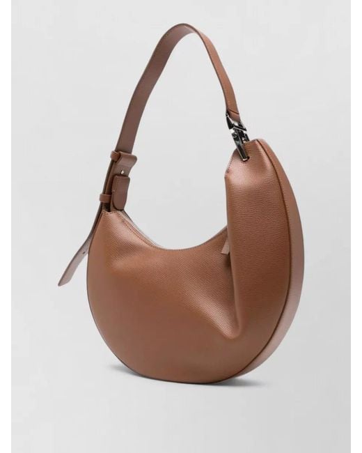 Emporio Armani Brown Medium Leather Hobo Bag Top Handle