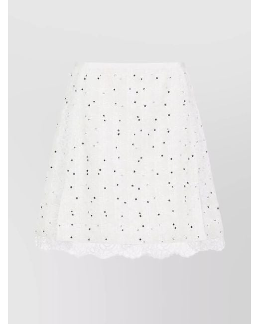 Giambattista Valli White Polka-Dot Mini Skirt