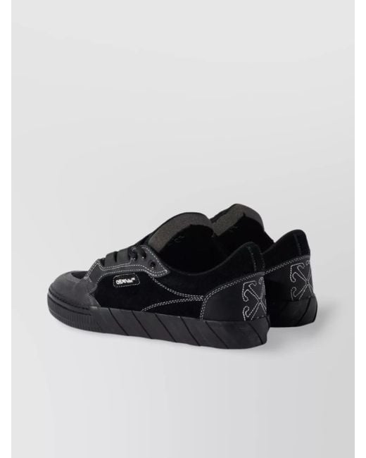 Off-White c/o Virgil Abloh Black Leather Low-Top Sneakers for men