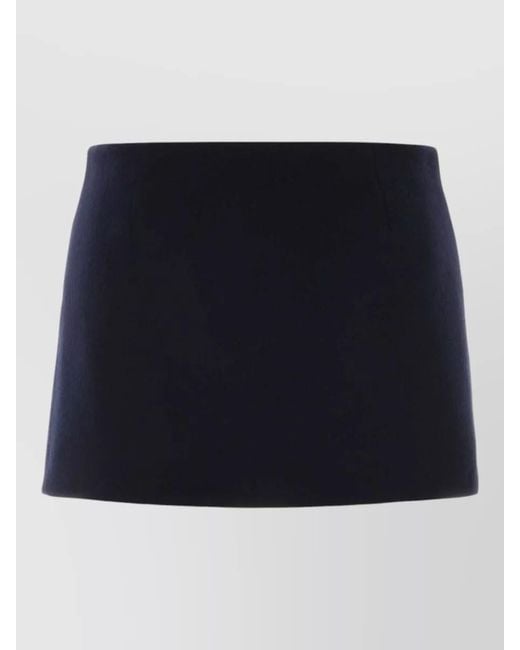 Miu Miu Blue Cashmere Wool Mini Skirt