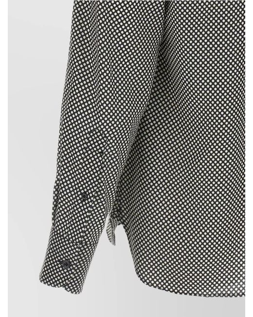 Tom Ford Gray Polka-Dot Shirt for men