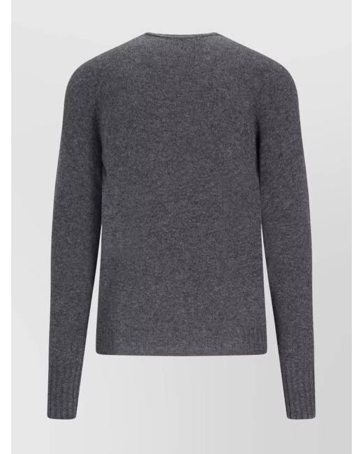 Drumohr Gray Cashmere Crewneck Jumper for men