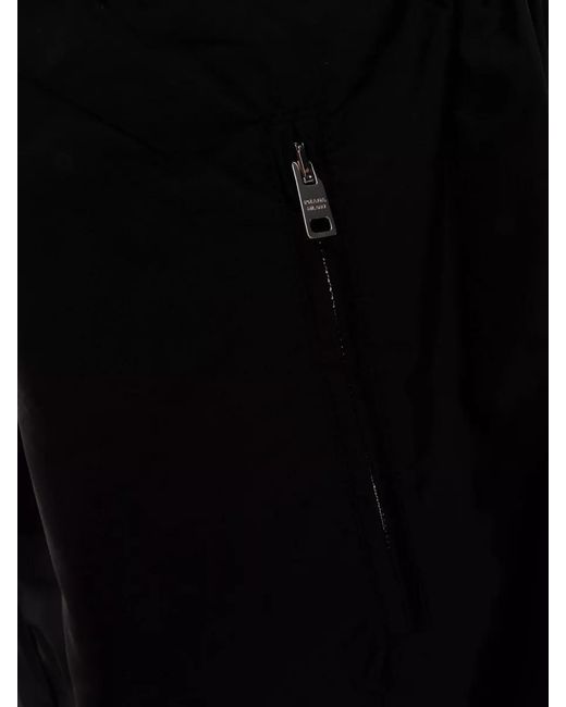 Prada Black Sleeveless Jacket Drawstring Waist Zip Pockets