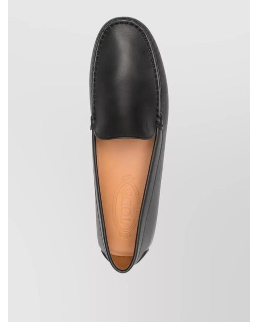 Tod's Gray Leather Loafers