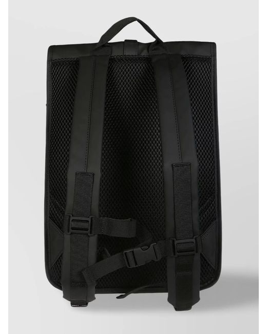 Rains Black Rolltop Backpack for men