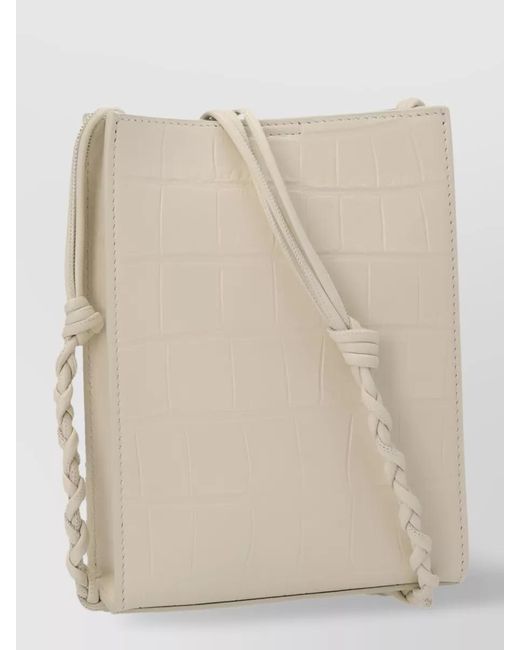 Jil Sander Natural Soft Tangle Leather Crossbody Bag