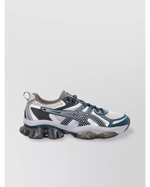 Asics Blue Synthetic Gel-Quantum Kinetic Low-Top Sneakers