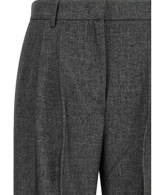 ANDAMANE Gray Nathalie High Waist Tailored Wide Leg Pants