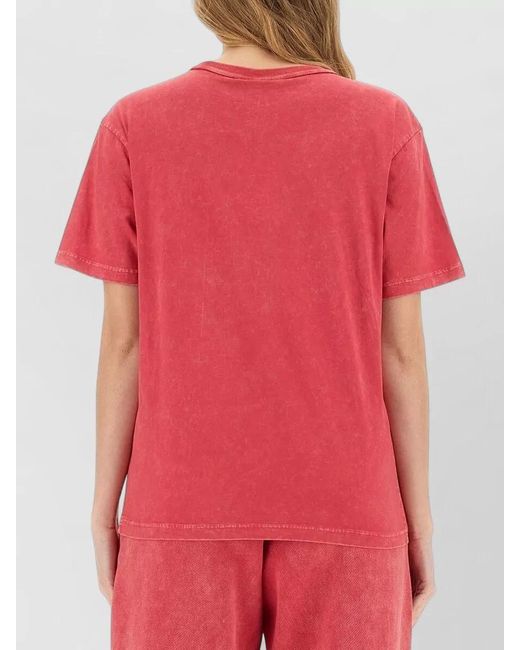 Alexander Wang Red Logo Lounge T Shirt Short Sleeves