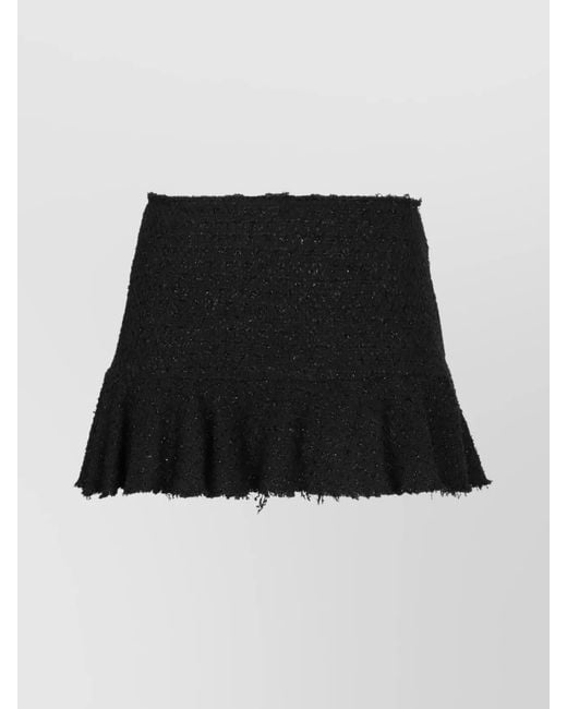 Blumarine Black Bouclé Knit A-Line Skirt