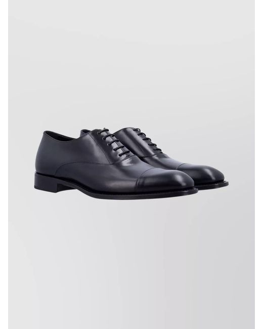Saint Laurent Blue Leather Oxford Brogues for men