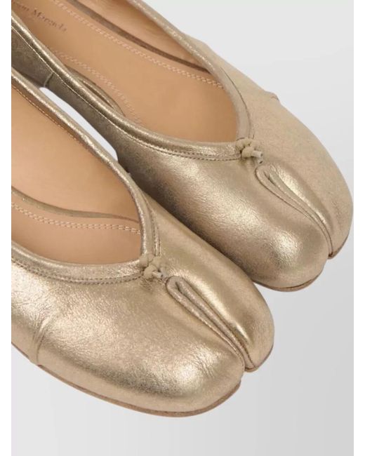 Maison Margiela Natural Leather Tabi Ballerina Shoes