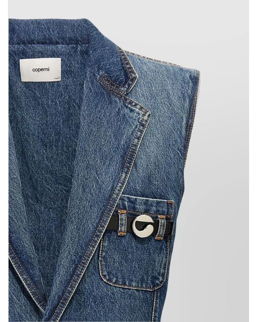 Coperni Blue Sleeveless Denim Jacket