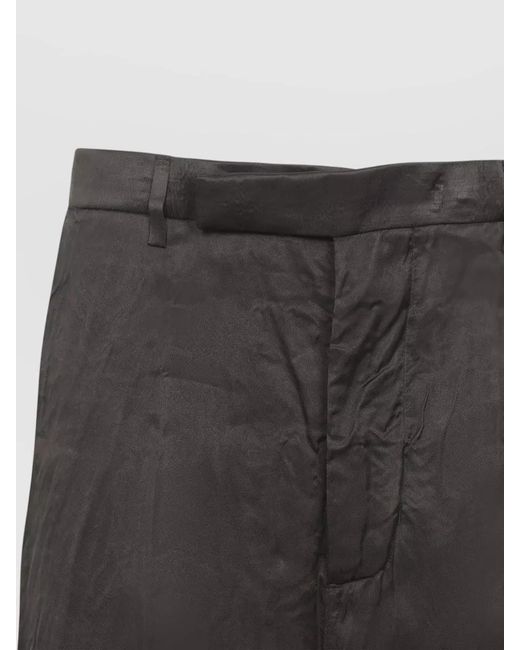 Rick Owens Gray Athena Arrowhead High Waist Satin Trousers