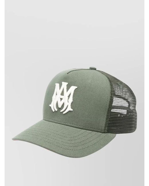 Amiri Green Cotton Trucker Cap for men
