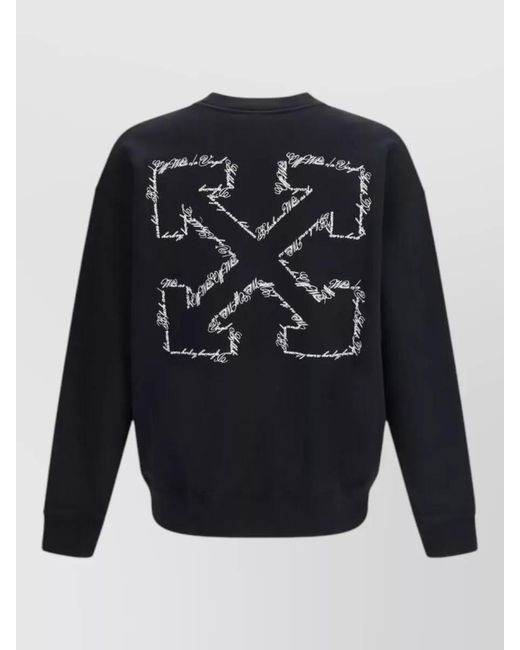 Off-White c/o Virgil Abloh Blue Cotton Crewneck Sweatshirt for men