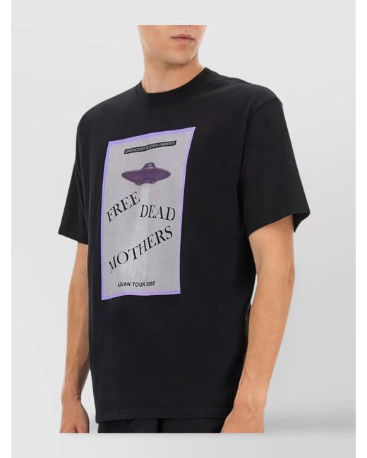 Undercover Black Printed Regular-Fit T-Shirt for men