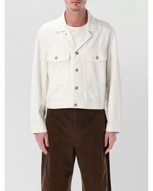 Lemaire White Cotton Straight-Fit Lightweight Jacket for men