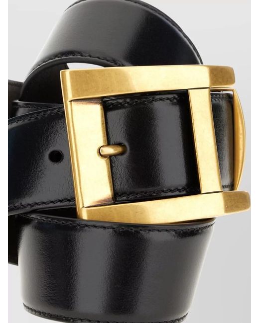 Versace Gray Adjustable Length Belt Rectangular Metal Buckle for men