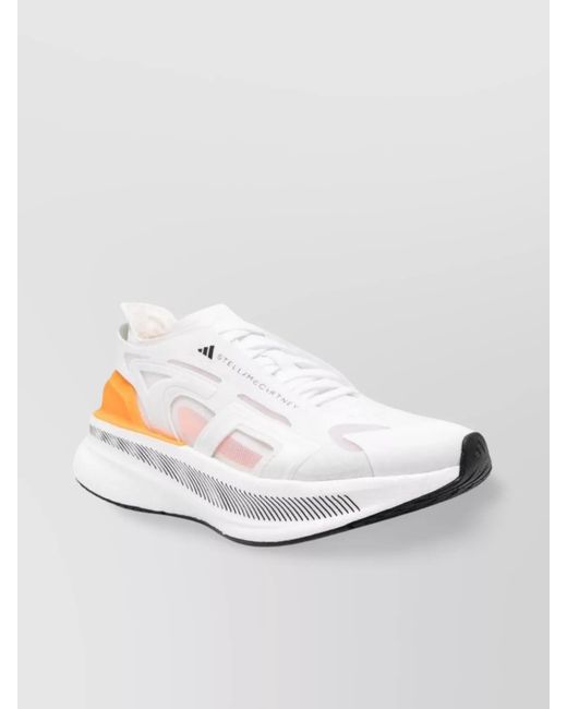 Adidas By Stella McCartney White Boost 5 Sneakers Running Round Toe