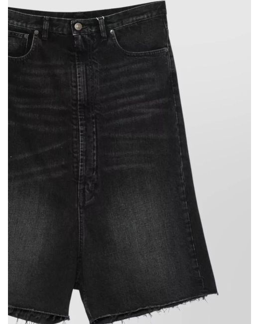 Maison Margiela Black Denim Bermuda Shorts for men