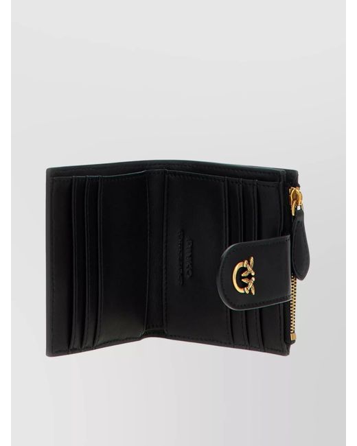 Pinko Black Calf Leather Wallet