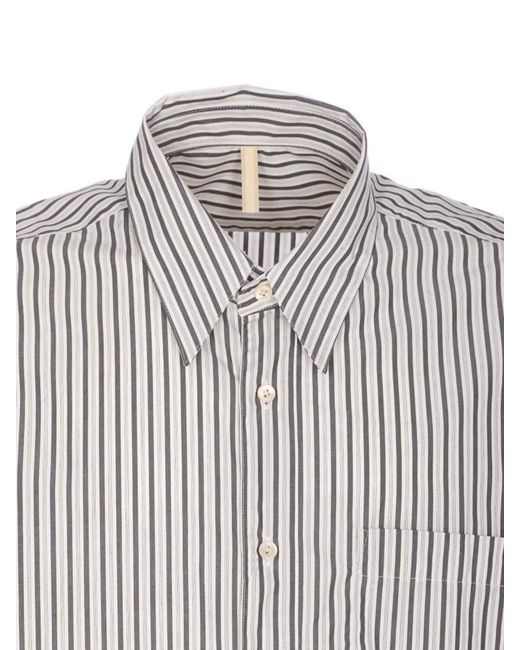sunflower White Striped Cotton Shirt for men
