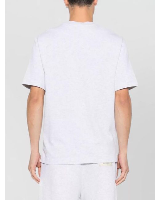 Jacquemus White Cotton Logo-Patch Short-Sleeve T-Shirt for men